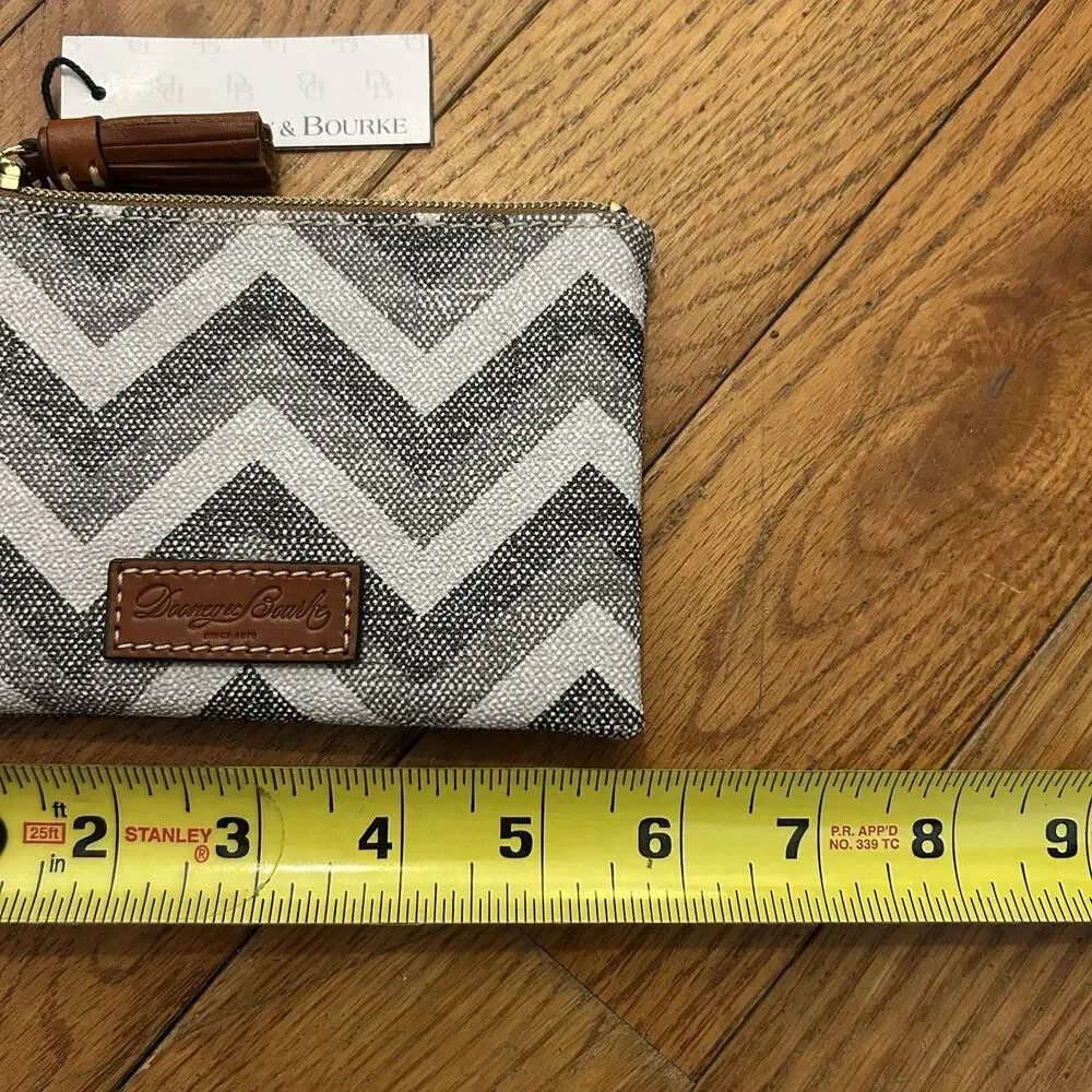 NEW Dooney & Bourke Zig Zag Striped Coin Purse Pouch Bag Wallet